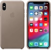 Image de Coque en cuir pour iPhone XS Max Taupe - Neuf