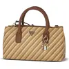 Image de Guess Simona Small Satchel Couleur Brun Clair