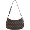 Image de GUESS Sacs Sac à bandoulière en similicuir Noelle II Top Zipper Shoulder Bag brown logo