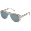 Image de Lozza Femme Lozza SL4255V PHILOSOPHY PIPER 880X Lunettes de soleil Acétate Palladium Bleu Pilote Normale