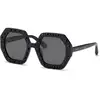 Image de Philipp Plein Femme Philipp Plein SPP039S PLEIN FIRST LADY CHICAGO 700Y Lunettes de soleil Acétate Noir Gris Géométrique Normale
