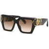 Image de Philipp Plein Femme Philipp Plein SPP135M PLEIN HERA 700Y Lunettes de soleil Acétate Noir Marron Carré Normale Ombré