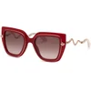 Image de Roberto Cavalli Femme Roberto Cavalli SRC097M 09EZ Lunettes de soleil Acétate Rouge Marron Papillon Normale Ombré