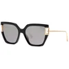 Image de Chopard Femme Chopard SCH378M BLKX Lunettes de soleil Acétate Noir Fumée Géométrique Antireflet Nuancé