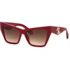 Image de Roberto Cavalli Femme Roberto Cavalli SRC114 09EZ Lunettes de soleil Acétate Rouge Marron Papillon Normale Ombré