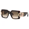 Image de Philipp Plein Femme Philipp Plein SPP159 PLEIN HERA 722 Lunettes de soleil Acétate Havane Marron Géométrique Normale Ombré