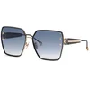 Image de Philipp Plein Femme Philipp Plein SPP122W PLEIN QUEEN 300 Lunettes de soleil Métal Or Bleu Géométrique Miroir Ombré