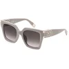 Image de Furla Femme Furla SFU878 0AEC Lunettes de soleil Acétate Beige Marron Carré Normale Ombré