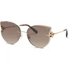 Image de Chopard Femme Chopard SCHL90V 08FC Lunettes de soleil Métal Or Marron Papillon Antireflet Nuancé