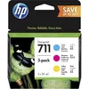 Image de Kit De 3 Cartouches D'Encre Hp 711 Cmj Pour Imprimantes Hp Designjet T120 Et T520