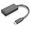 Image de Lenovo 4X90M42956 câble vidéo et adaptateur VGA (D-Sub) USB Type-C Noir - Neuf