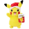 Image de Peluche Pokémon Jazwares Pikachu bonnet de Noël 20 cm visage brodé Multicolore - Neuf