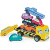 Image de Tender Leaf Jeu d'empilage de véhicules en bois - Jouets colorés pour enfants