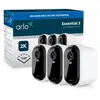Image de Arlo Essential 3 XL Caméra de sécurité 2K, Lot de 3, Caméra de sécurité IP, Intérieur & Extérieur, Câblé & Sans fil, IP65, Plafond/Mur, Blanc