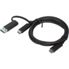 Image de Lenovo 4X90U90618 câble USB USB 3.2 Gen 1 (3.1 Gen 1) 1 m USB A/USB C USB C Noir - Neuf
