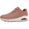Image de Chaussures de sport Skechers Uno Stand pour femmes, modèle à lacets, couleur rose, style décontracté