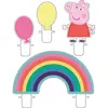 Image de 4 Bougies avec mini figurines Peppa Pig