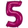 Image de Ballon Aluminium 86 cm : Chiffre 5 - Rose Fushia