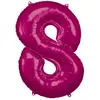 Image de Ballon Aluminium 86 cm : Chiffre 8 - Rose Fushia