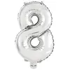 Image de Ballon Aluminium 40 cm :  Chiffre 8 - Argent