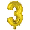 Image de Ballon Aluminium 40 cm :  Chiffre 3 - DorÃ©