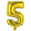 Image de Ballon Aluminium 40 cm :  Chiffre 5 - DorÃ©