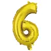 Image de Ballon Aluminium 40 cm :  Chiffre 6 - DorÃ©