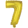 Image de Ballon Aluminium 40 cm :  Chiffre 7 - DorÃ©