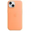 Image de Coque en silicone avec MagSafe pour iPhone 15 Sorbet à l orange - Neuf