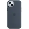 Image de Coque en silicone avec MagSafe pour iPhone 15 Plus Bleu orage - Neuf