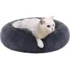Image de Lit en peluche pour chiens et chats 50 x 20 cm, gris foncé