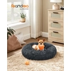 Image de FEANDREA Lit pour chien, lit pour chat, peluche douce, 60 cm, gris foncé PGW038G02