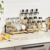 Image de SONGMICS Étagères à épices, Étagères de cuisine, Lot de 2, extensibles, empilables