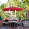 Image de Parasol de jardin pour balcon, jardin ou terrasse, rectangulaire, 200 x 125 cm, protection UV UPF 50+, pliable, gris, sans pied