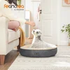Image de FEANDREA Lit pour chien, lit pour chat, Donut, Ø 60 cm, gris clair PGW060G02