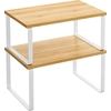 Image de SONGMICS Étagère à épices, lot de 2, étagère de cuisine, organisateur, extensible