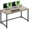 Image de VASAGLE, table, bureau d'ordinateur, bureau, 120 x 60 x 76 cm, pour bureau, chambre, salon, coloris gris chiné noir encre (LWD039B02V1)