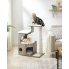 Image de FEANDREA Arbre à chat 3 surfaces de repos et grotte,revêtement lavable Greige