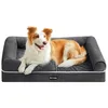 Image de Feandrea Panier pour Chien Orthopédique, Canapé, Lit pour Animaux, Rembourrage Moelleux, Bords Rehaussés, Housse Amovible et Lavable, 91 x 63 x 18 cm, Antidérapant, Gris Foncé PGW076G01V1 en occasion ou reconditionné