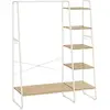 Image de Tectake Porte-vêtements Blanc Robuste 160x120x45 Cm