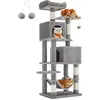Image de Griffoir haut pour chat gris clair 155 cm