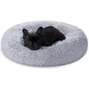 Image de Canapé pour chien, lit pour chat, surface en velours doux Pv, 60 cm, gris