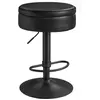 Image de VASAGLE : Tabouret de bar pivotant à 360°, réglable en hauteur, avec espace de rangement