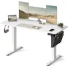 Image de Bureau Électrique Réglable En Hauteur, 60 X 140 X 72-120 Cm, Fonction Mémoire Avec 4 Hauteurs, Pour Bureau À Domicile, Bureau, C