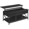 Image de VASAGLE, table basse, réglable en hauteur, avec pieds en forme de "X", dimensions : 120 x 60 x (48-62) cm