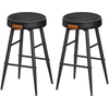 Image de Lot de 2 chaises de bar en moderne Loft noir 120kg