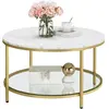 Image de VASAGLE, table basse avec plateau en verre, beaucoup d'espace de rangement, assemblage facile