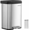 Image de Poubelle 50L Silver Single Chamber Steel Modern