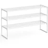 Image de SONGMICS Étagère à Chaussures 3 Niveaux, Porte-Chaussures en Métal, à l’Endroit ou à l’Envers, pour 16-20 Paires, Empilable, pour Couloir, 30 x 92 x 55 cm, Blanc Perle LSA303W03 en occasion ou reconditionné