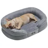 Image de Feandrea Panier pour Chien de Taille Moyenne, 76 x 51 x 18 cm, Orthopédique, Mousse Alvéolée, Doublure Hydrofuge, Bords Surélevés, Housse Amovible et Lavable, Antidérapant, Gris Clair PGW281G01 en occasion ou reconditionné